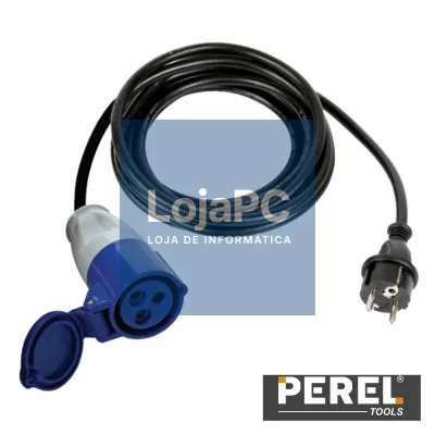 CABO ADAPTADOR C/ TOMADA SCHUKO E FICHA CEE 3CM PEREL