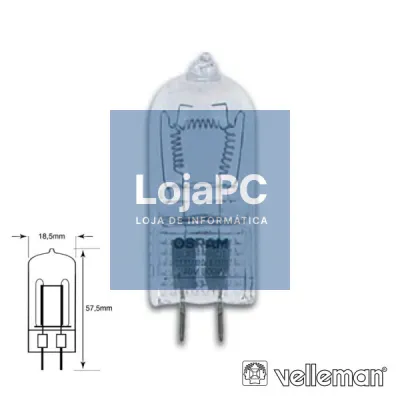 LÂMPADA GX6.35 300W 230V HALOGÉNEO VELLEMAN