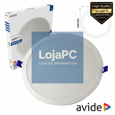 Painel LEDS Redondo 24W 295mm 6400K 2490lm AVIDE