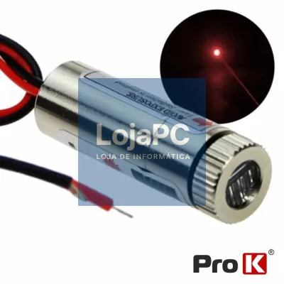 MÓDULO LASER VERMELHO 3-5V 5MW PONTO PROK