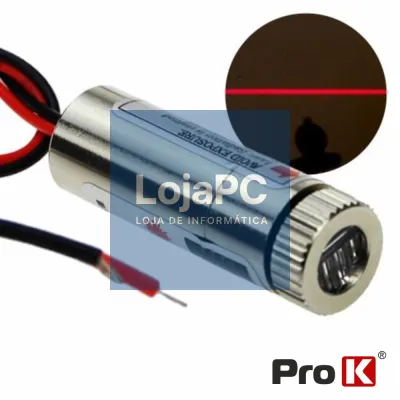 MÓDULO LASER VERMELHO 3-5V 5MW LINHA PROK