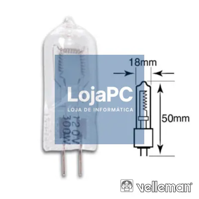 LÂMPADA GX6.35 300W 120V HALOGÉNEO OSRAM VELLEMAN