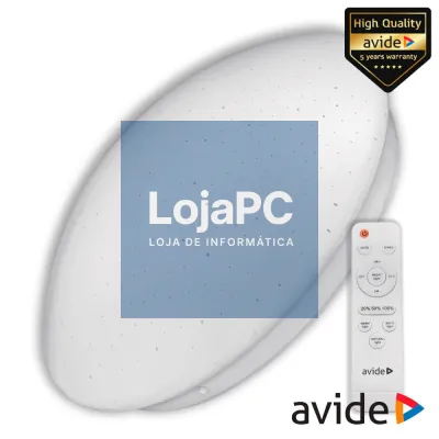 Aplique LED Redondo 80W 760mm 4800lm C/ Comando Stella AVIDE