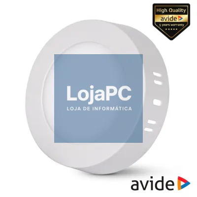 Painel LEDs Redondo Superfície CCT 6W 132mm 420lm AVIDE