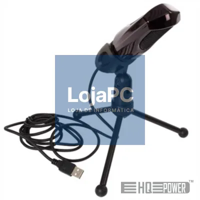 MICROFONE USB C/ SUPORTE DE MESA HQ POWER