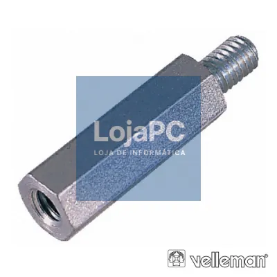 SEPARADOR HEXAGONAL DE METAL 15MM M3 MACHO/FÊMEA