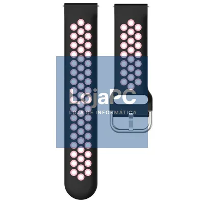 Universal Strap 20mm Amazfit Bip / GTS / Bip Lite / Huawei / Samsung / COOL Rubber Black-Pink