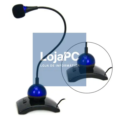 Microfone Mesa por Jack 3.5mm Azul