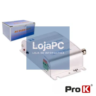 CONVERSOR ACTIVO BALUN VÍDEO ÁUDIO C/ DC CAT5 PROK