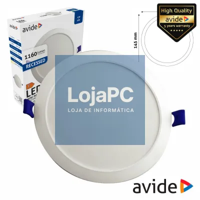 Painel LEDS Redondo 12W 150mm 6400K 1160lm AVIDE