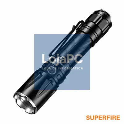 Lanterna Táctica 20W 1800lm IP67 Flashlight SUPERFIRE