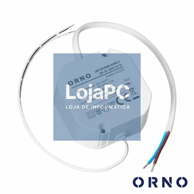 Fonte de Alimentação Embutir P/ Fitas LED 12V 12W 1A ORNO