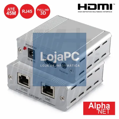 RECEPTOR HDMI VIA RJ45 CAT5e/6 45M ALPHANET