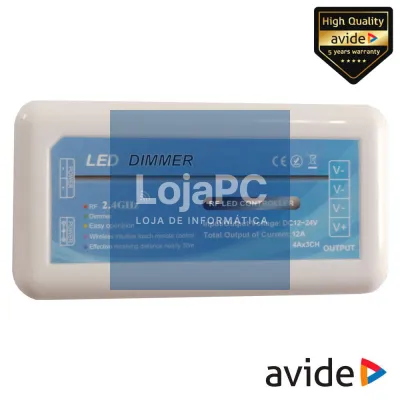 Controlador P/ Fita LEDS Monocor 12V/24V 12A AVIDE