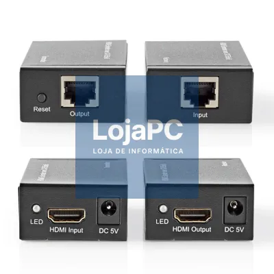 Extensor de Sinal HDMI Via RJ45 CAT5e/6