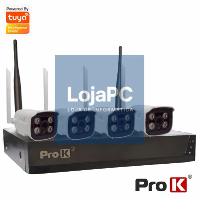 Pack Vigilância 4 Câmaras IP66 NVR WIFI PROK