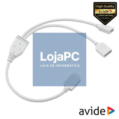 Adaptador de Duas Vias P/ Alimentação de Fitas LED RGB AVIDE