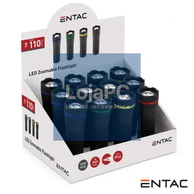Expositor 12 Lanternas LED 1W C/ Zoom 110lm IP44 ENTAC