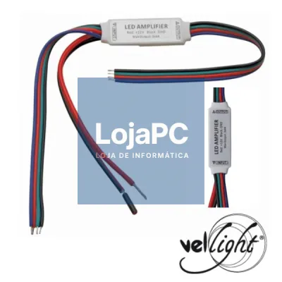 MINI AMPLIFICADOR/REPETIDOR P/ FITA LEDS RGB 12/24V
