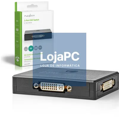 Switch DVI 2 Portas Preto NEDIS