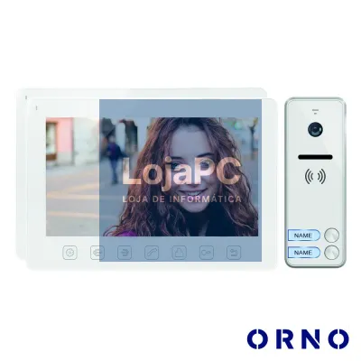 Vídeo Porteiro C/ 2 Lcd 7" Cores LEDS Branco ORNO
