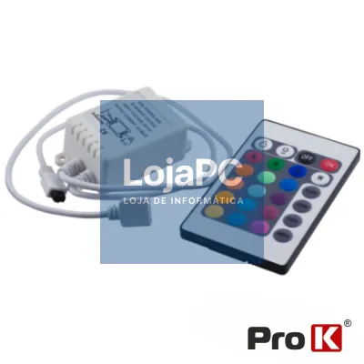 CONTROLADOR P/ FITA LEDS RGB 12V C/COMANDO PROK