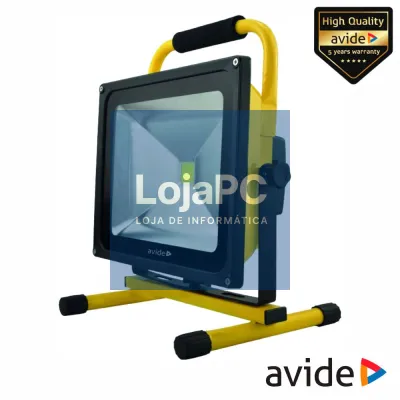 Foco LED Portátil Recarregável 50W 4000k 2750lm IP65 AVIDE