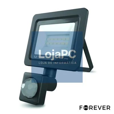 Foco LED 10W C/ Sensor 230V 6000K 800lm Preto