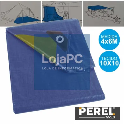 TOLDO RESISTENTE 4X6M AZUL PEREL