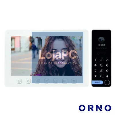 Vídeo Porteiro C/ Lcd 7" Cores LEDS Branco ORNO