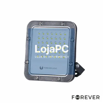 Foco LED 30W 230V 4000K 4500lm IP65 Preto FOREVER
