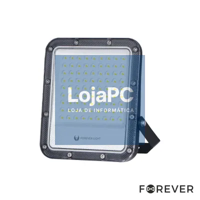 Foco LED 50W 230V 6500K 7500lm IP65 Preto FOREVER