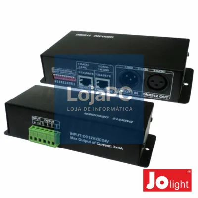 CONTROLADOR DMX P/ FITAS LED 3 CANAIS 12A JOLIGHT