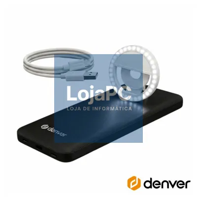 Powerbank 10000mAh+Anel de Luz P/ Telemóvel Universal
