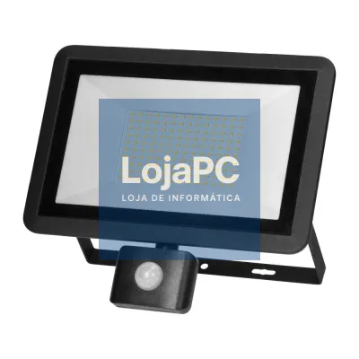 Foco LED 100W 230V C/ Sensor 4000K 8000LM Preto ADVITI