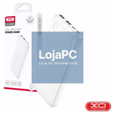 Powerbank 10000mAh C/ Ficha USB-C/MicroUSB Branco XO