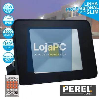 FOCO LED 20W 230V C/ SENSOR BRANCO NATURAL 1600LM PEREL
