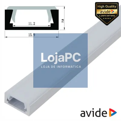 Perfil De Alumínio P/ Fita LED 1m AVIDE
