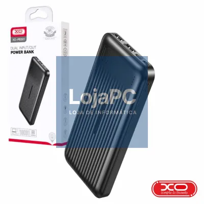 Powerbank 10000mAh C/ Ficha USB-C/MicroUSB Preto XO