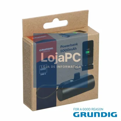 Powerbank 5000mAh USB-C Preto GRUNDIG