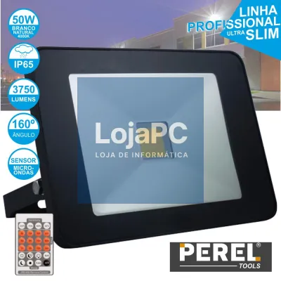 FOCO LED 50W 230V C/ SENSOR BRANCO NATURAL 3750LM PEREL