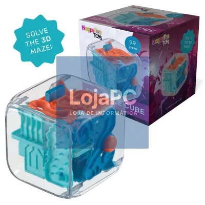 Puzzle 3D C/ Labirinto Em Forma de Cubo HAPPYFUN
