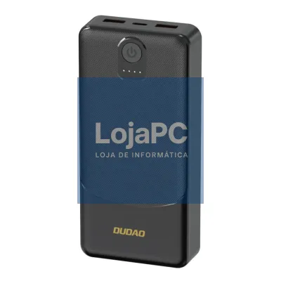 Powerbank 10000mAh C/ 2xUSB-A 1xUSB-C 2.4A Preto