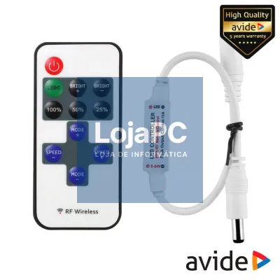 Controlador P/ Fita LEDS 5-24V C/ Comando AVIDE
