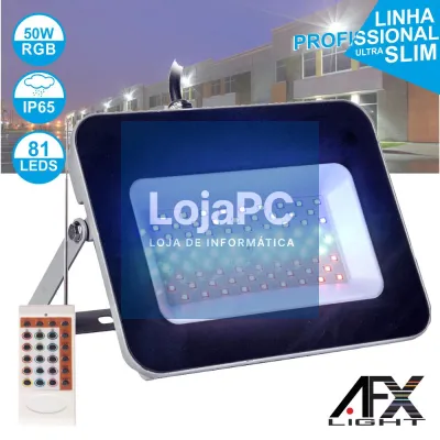 FOCO LED 50W 220V C/COMANDO RGB IP65 AFXLIGHT