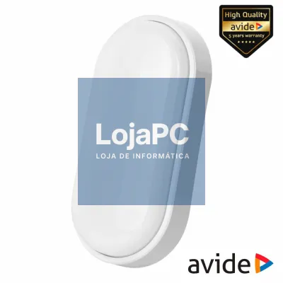 Painel Led Oval Aplique 14W IP54 1400LM 4000K AVIDE