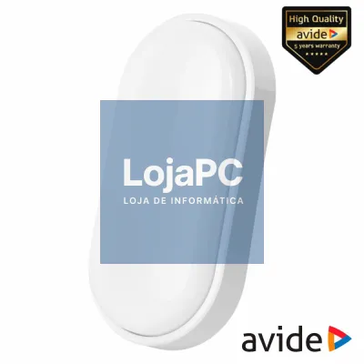 Painel Led Oval Aplique 14W IP54 1400LM 6400K AVIDE