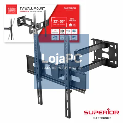 SUPORTE LCD/LED 32/55" C/ 2 BRAÇOS SLIM VESA 400/400 35KG