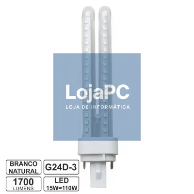 Lâmpada G24 15W=110W 230V LED 4000K 1700lm