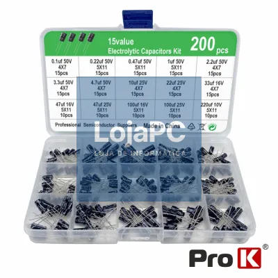 Conjunto de 200 Condensadores Electroliticos PROK